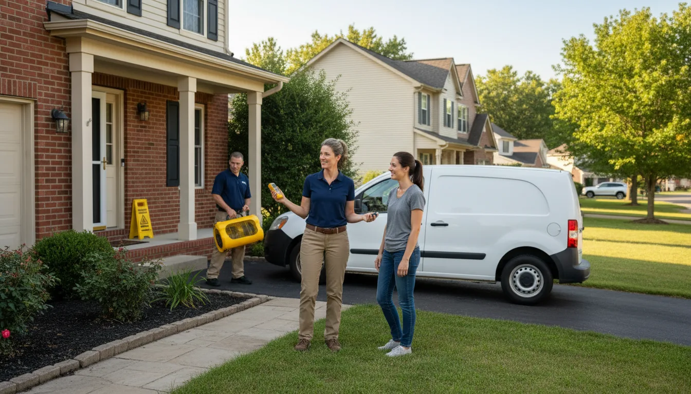 Residential water damage restoration in Coalport, PA